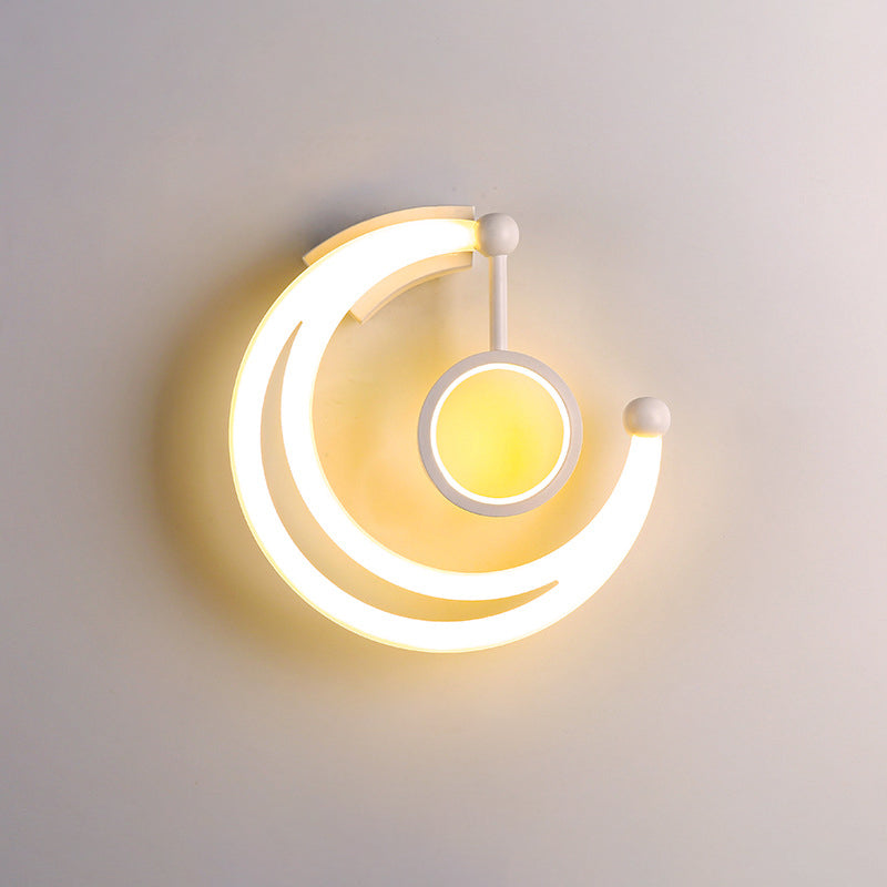 BowLift | Nordic Style Half Moon Wall Lamp Acrylic Living Room LED Wall Light in Warm/White Light