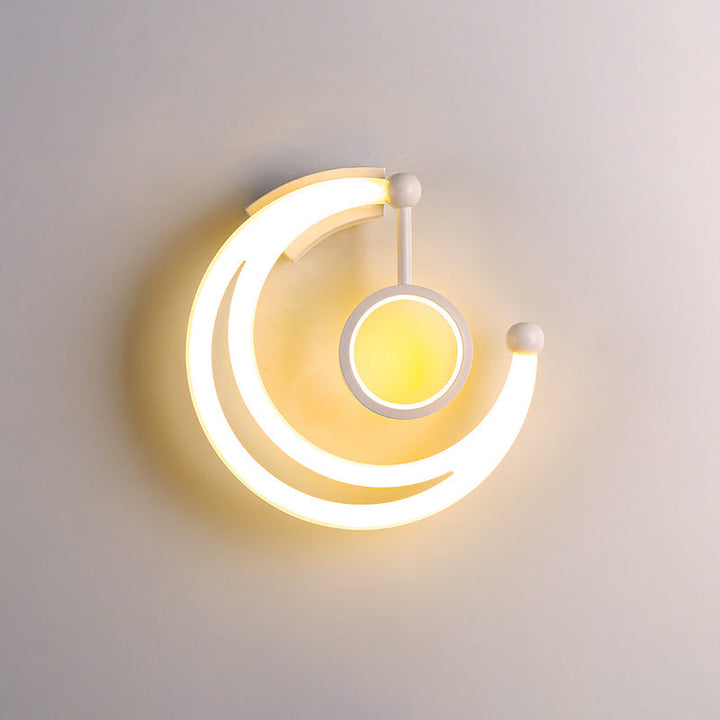 BowLift | Nordic Style Half Moon Wall Lamp Acrylic Living Room LED Wall Light in Warm/White Light