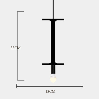 Artistic Letter-Shaped Pendant Light
