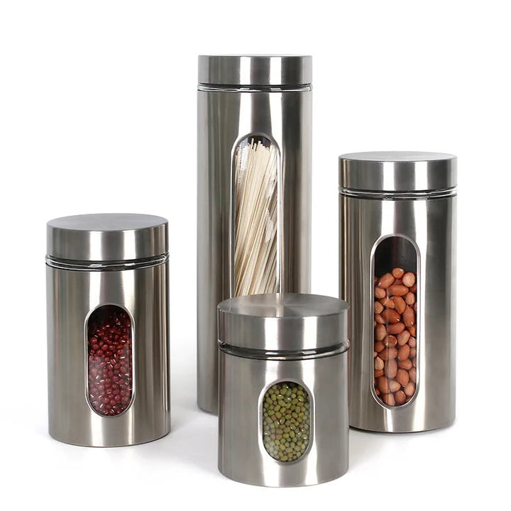 BowLift | Clear Glass Food Storage Jars with Airtight Lid