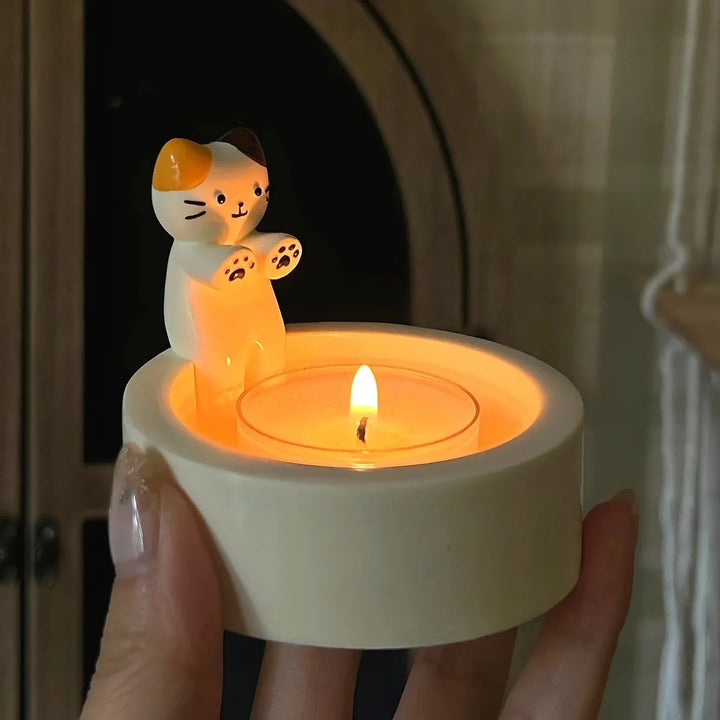 Cute Cat Candle Holder | Bowlift