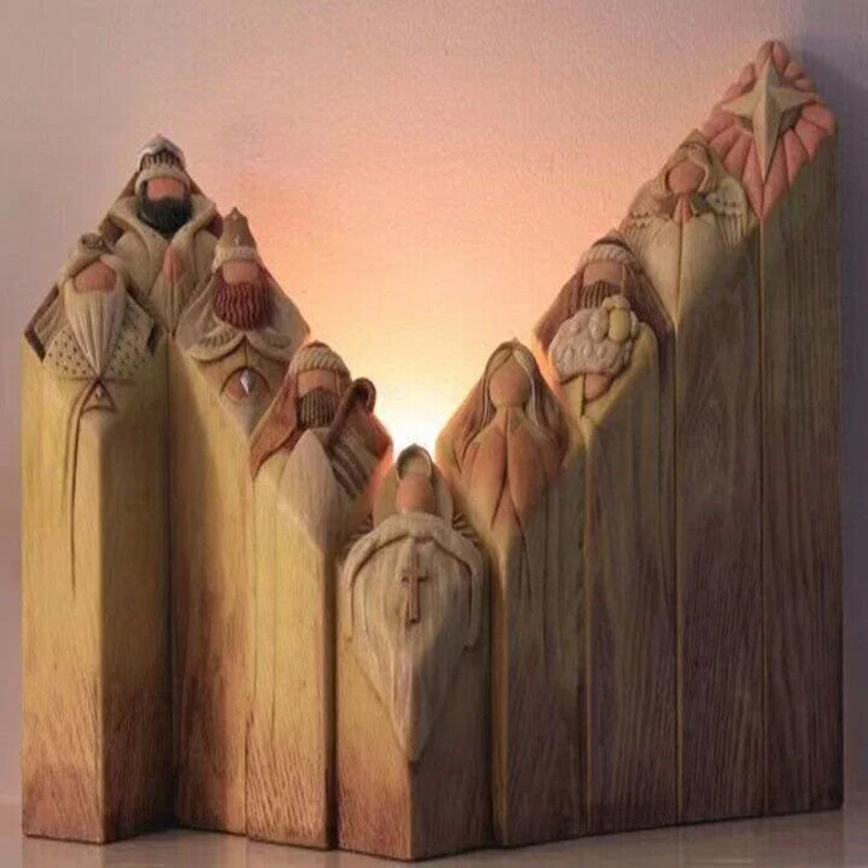 Heaven Nativity Tree Pillar Statues | Bowlift
