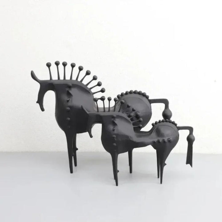BowLift | Black Stallion Metal Sculpture