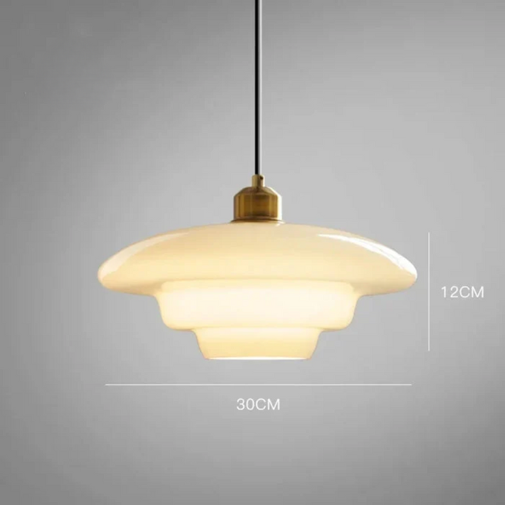 White Glass Pendant Lamp for Dining Room and Kitchen