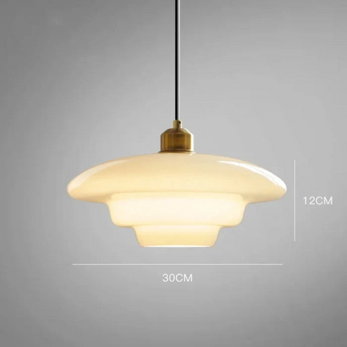 White Glass Pendant Lamp for Dining Room and Kitchen