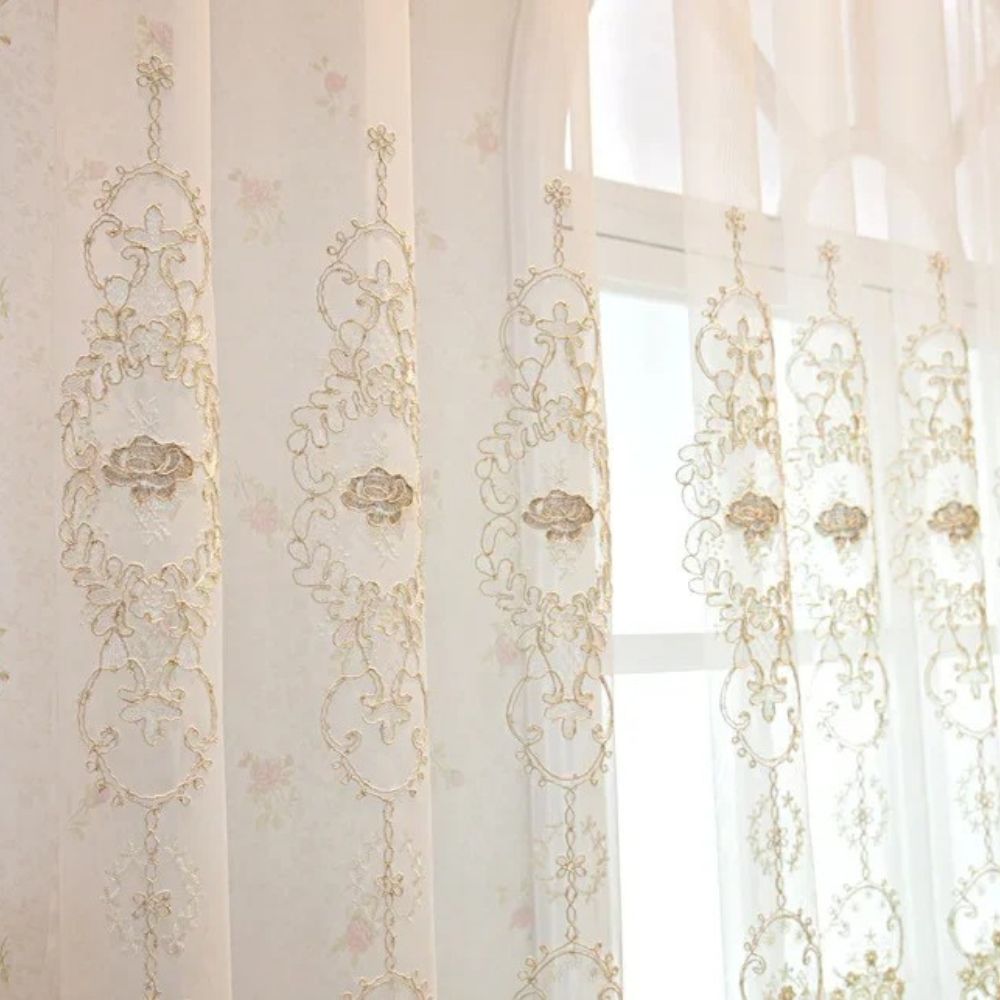 BowLift | Elyvia Embroidered Classic Sheer Lace Curtain