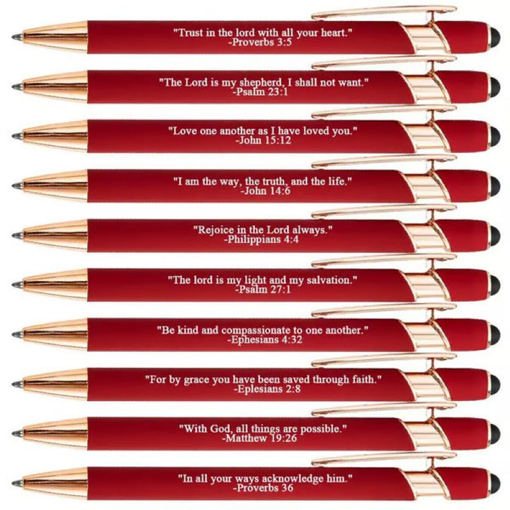 BowLift | ️Premium Comfort Bible Verse Pens – 10 pcs