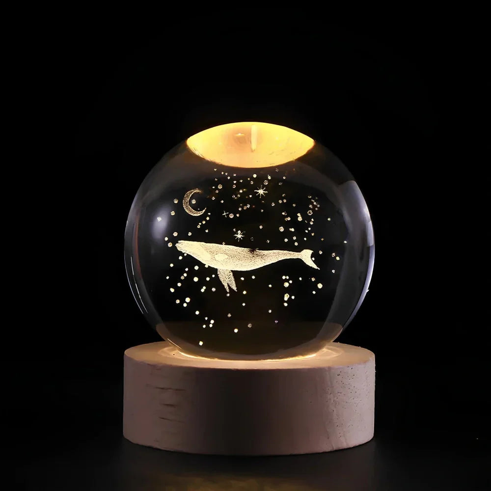 BowLift | LED Night Light with 3D Crystal Sphere