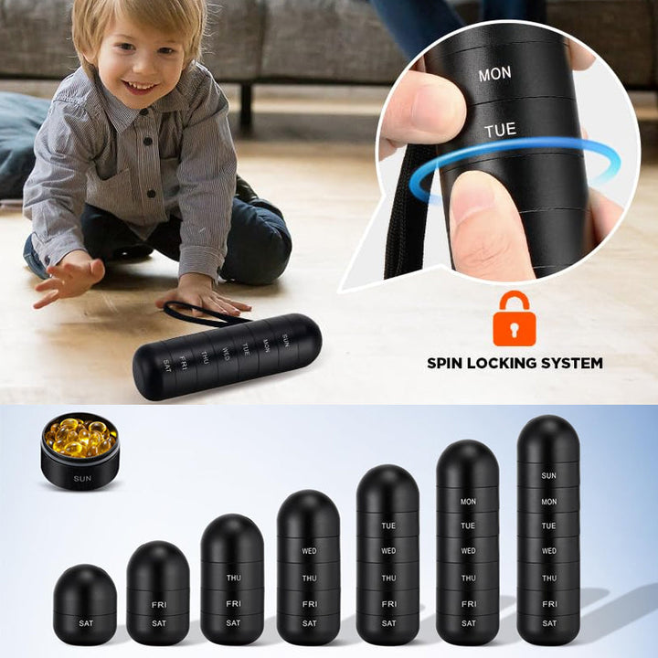 BowLift | 7 Days Portable Pill Organizer for Travel