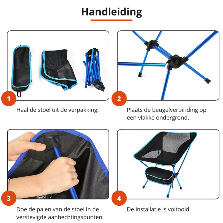 MoonFold Chair - Compact Foldable Chair for Outside Bowlift