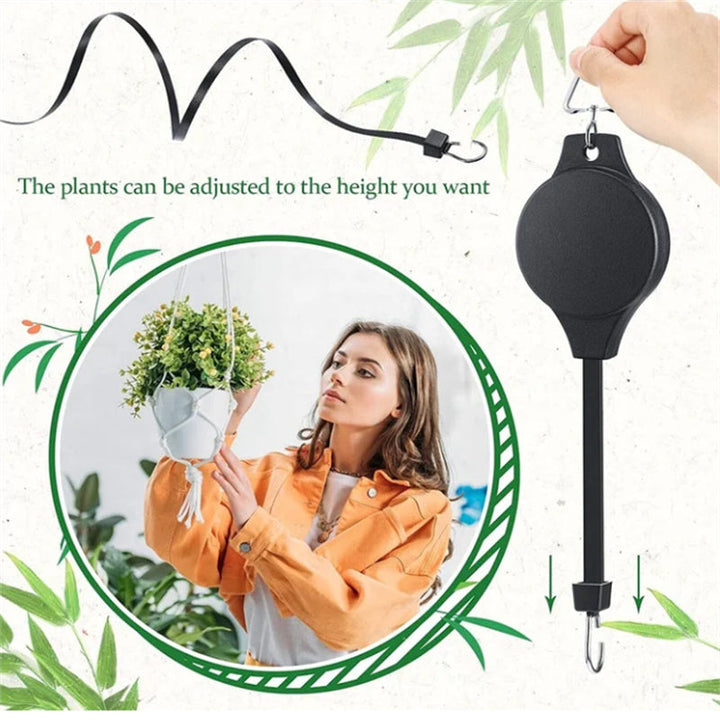 BowLift | Retractable Hook for Garden Pots, Bird Feeder