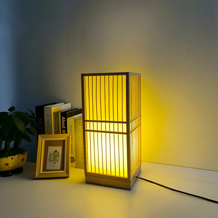 BowLift | Japanese LED Table Lamp made of Bamboo