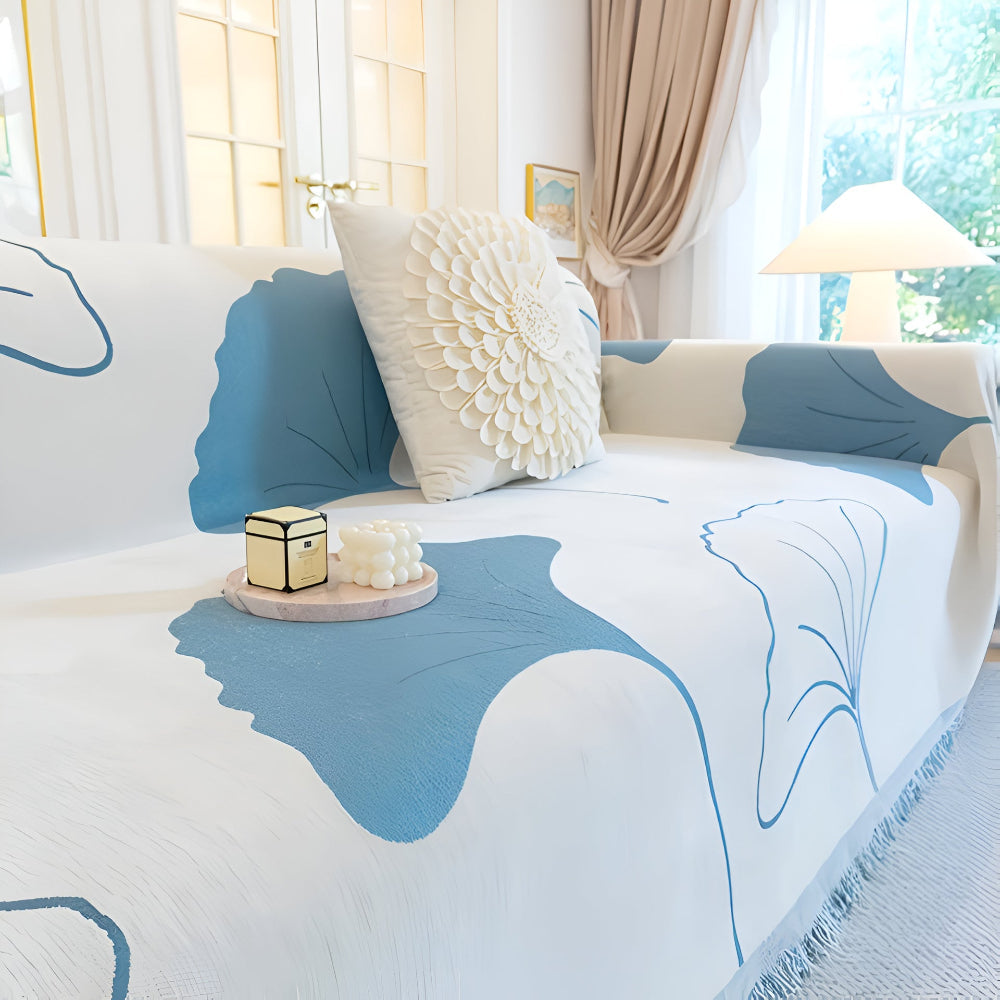 BowLift | Pastoral Style Ginkgo Leaf Sofa Cover