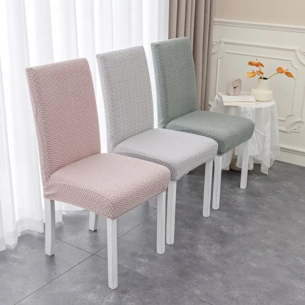 BowLift | Sylva Jacquard Velvet Stretch Dining Chair Cover