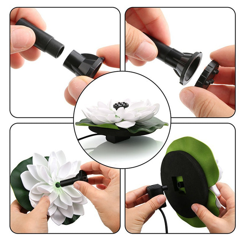 BowLift | Lotus Shaped Solar Fountain Pond Decorative