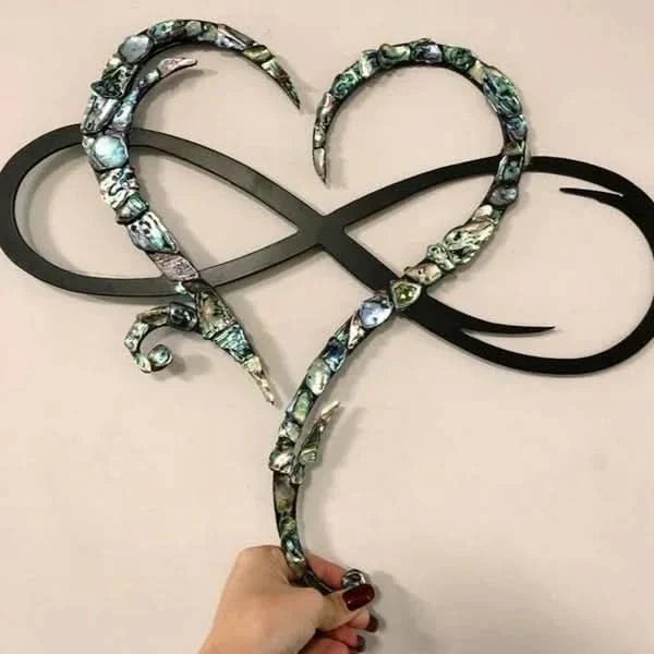 BowLift | Iron Wall Art with Infinity Heart Design