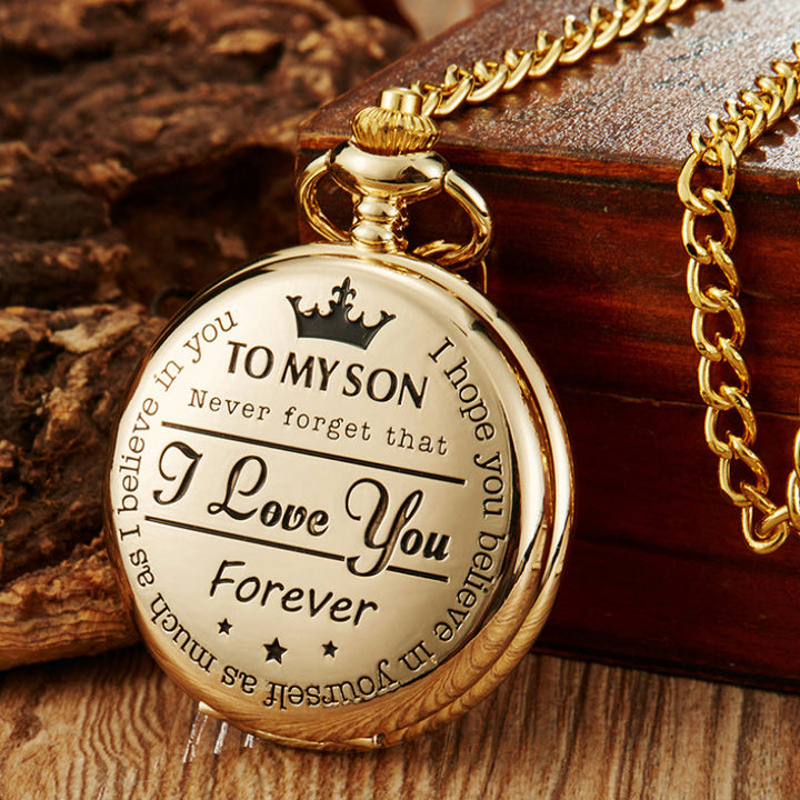 BowLift | To My Son Quartz Pocket Chain Watch