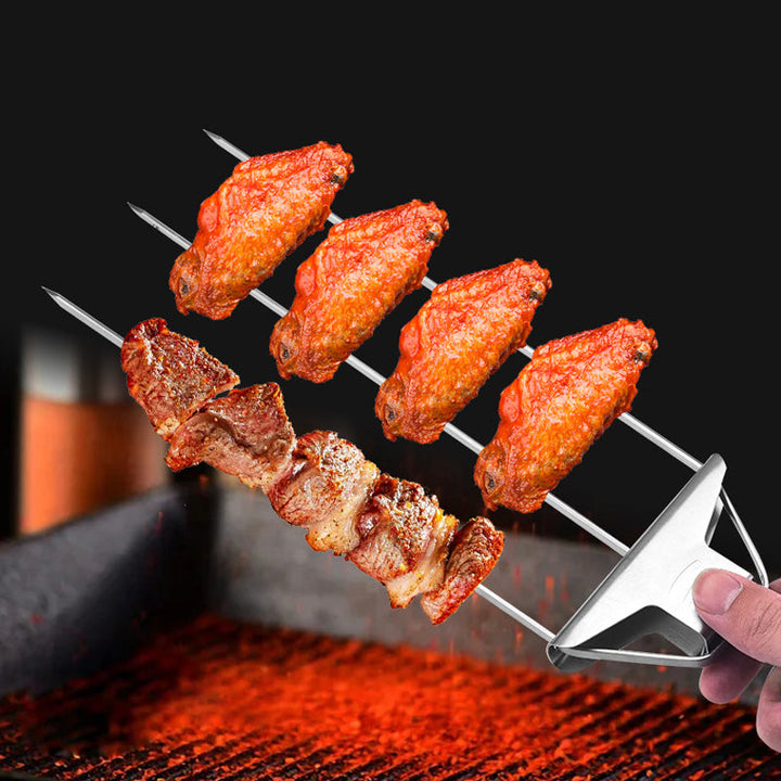 3 Way Grilling Skewers, Stainless Steel Skewers for BBQ | Bowlift