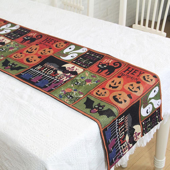 BowLift | Halloween Decorative Tablecloth Cotton Blend Table Runner 33x180cm