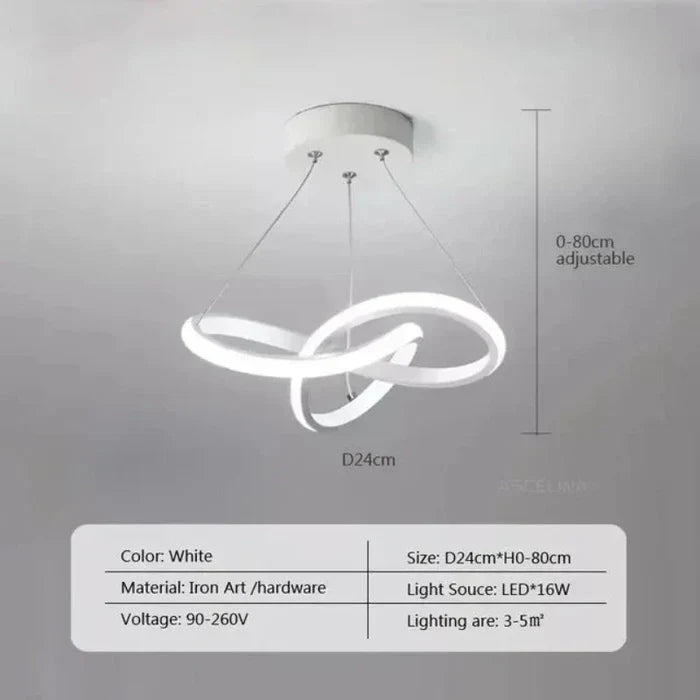 BowLift | Modern LED Ceiling Lamp - WaveGlow