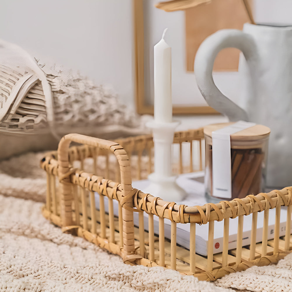 BowLift | Rustic Weave Rattan Tray