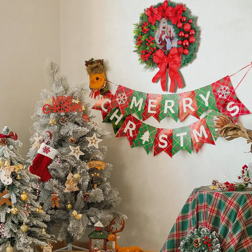 BowLift | Christmas Wreath with Nativity and LED Lights
