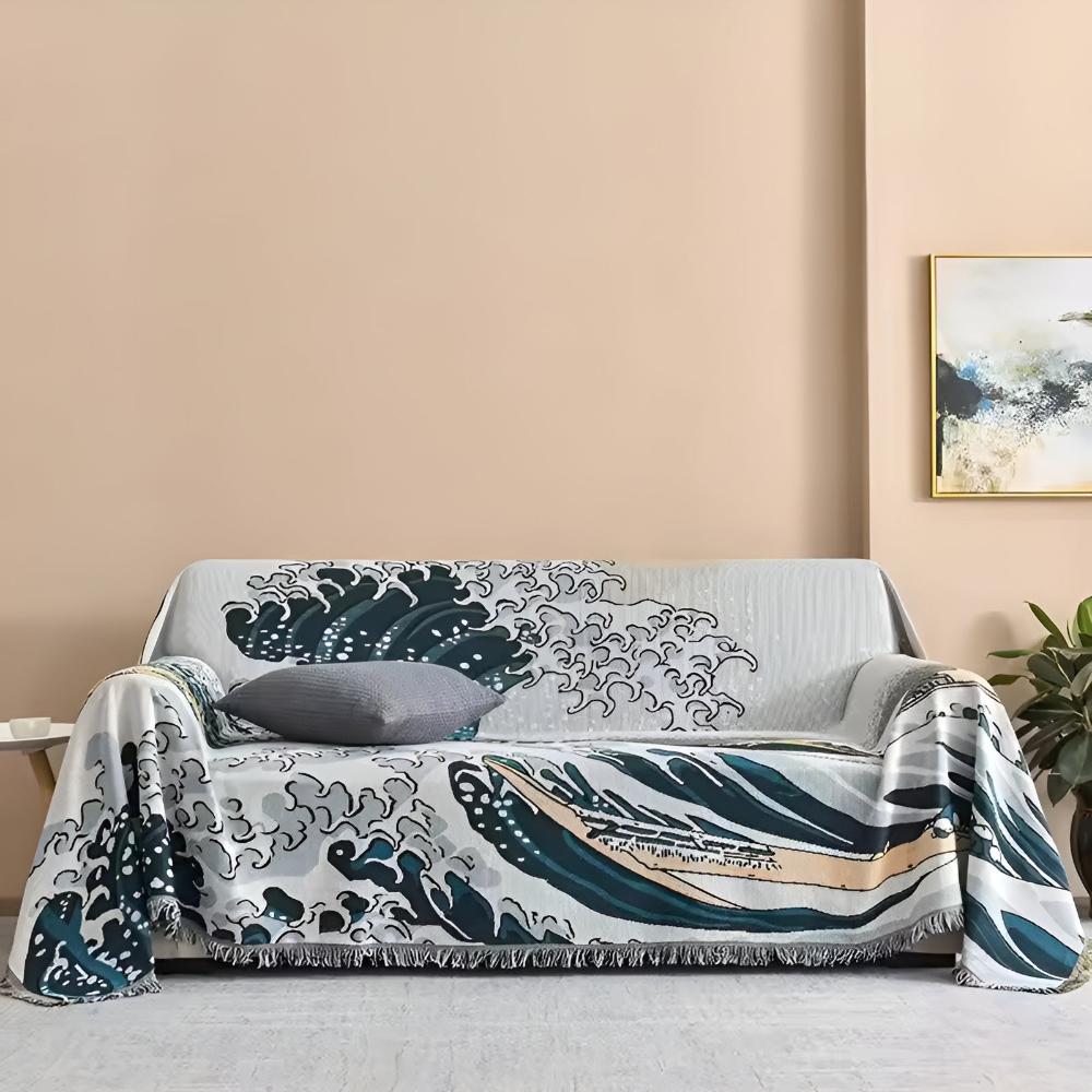 BowLift | Classic Great Wave Throw Blanket