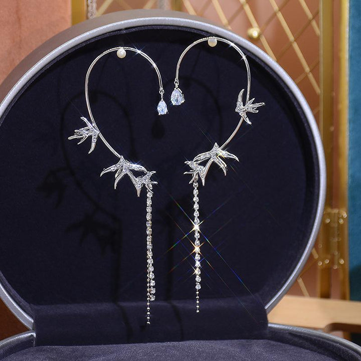 BowLift | Rhinestone Swallow Earrings