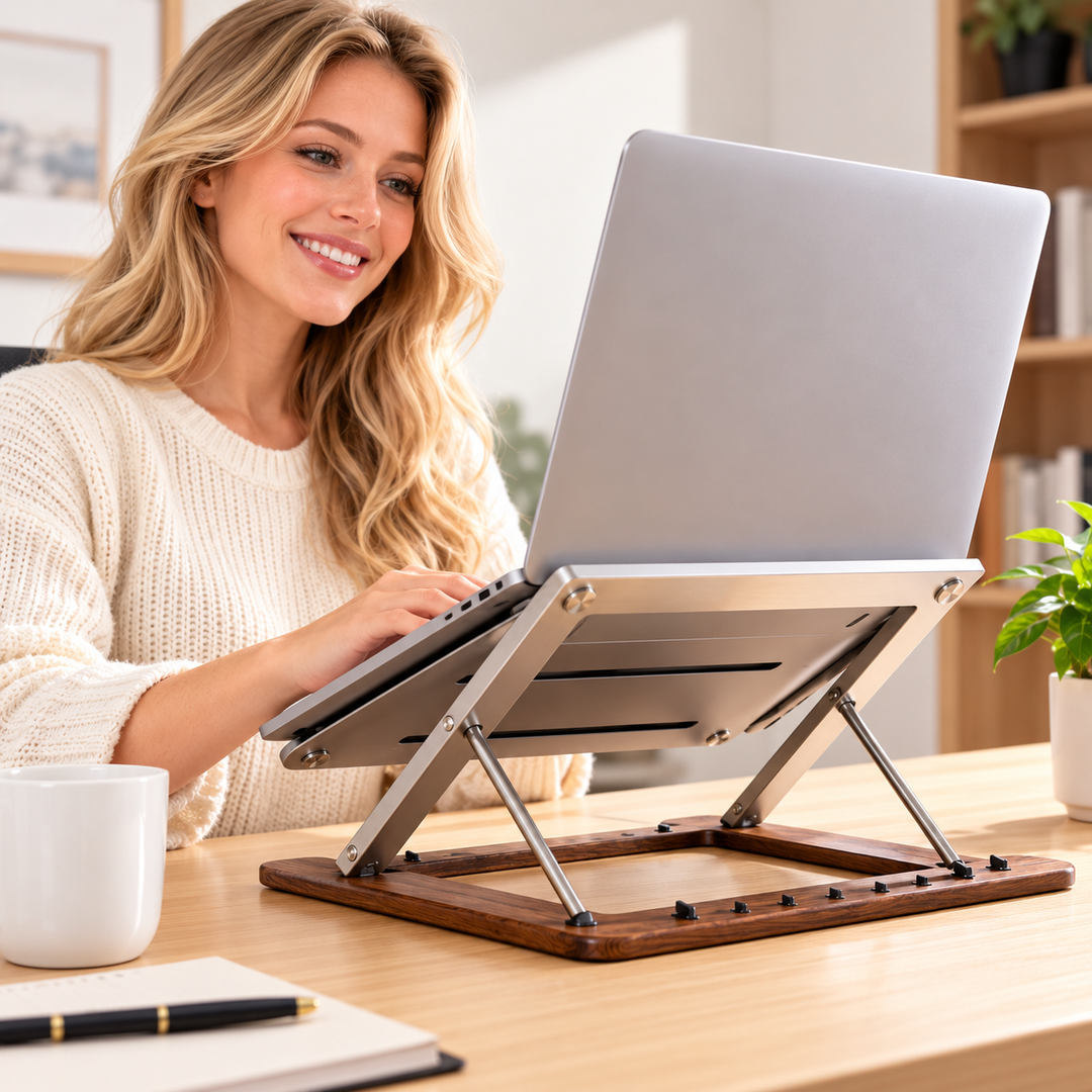 Adjustable Portable Aluminum Laptop and Tablet Ergonomic Stand Bowlift