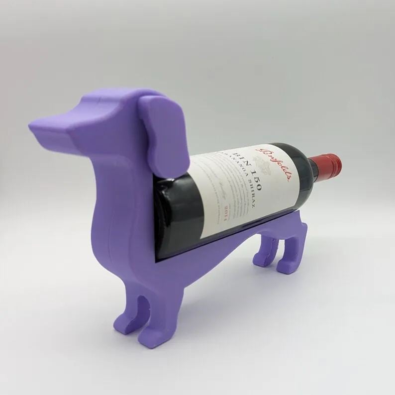 Dachshund wine bottle holder | Decorative table stand made of resin | Multiple colors