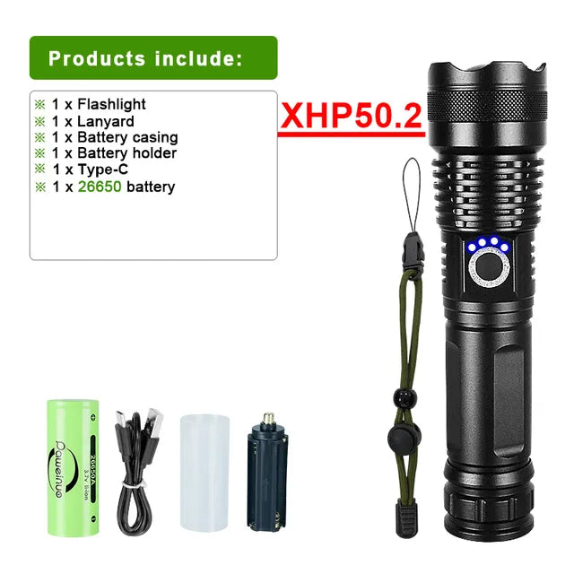 LumiBeam Flashlight - Powerful Rechargeable LED Flashlight Bowlift