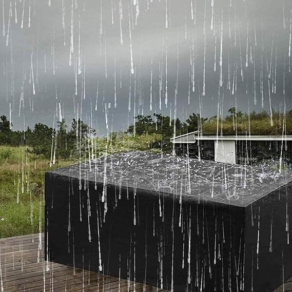 BowLift | Waterproof Garden Furniture Cover Black Polyester