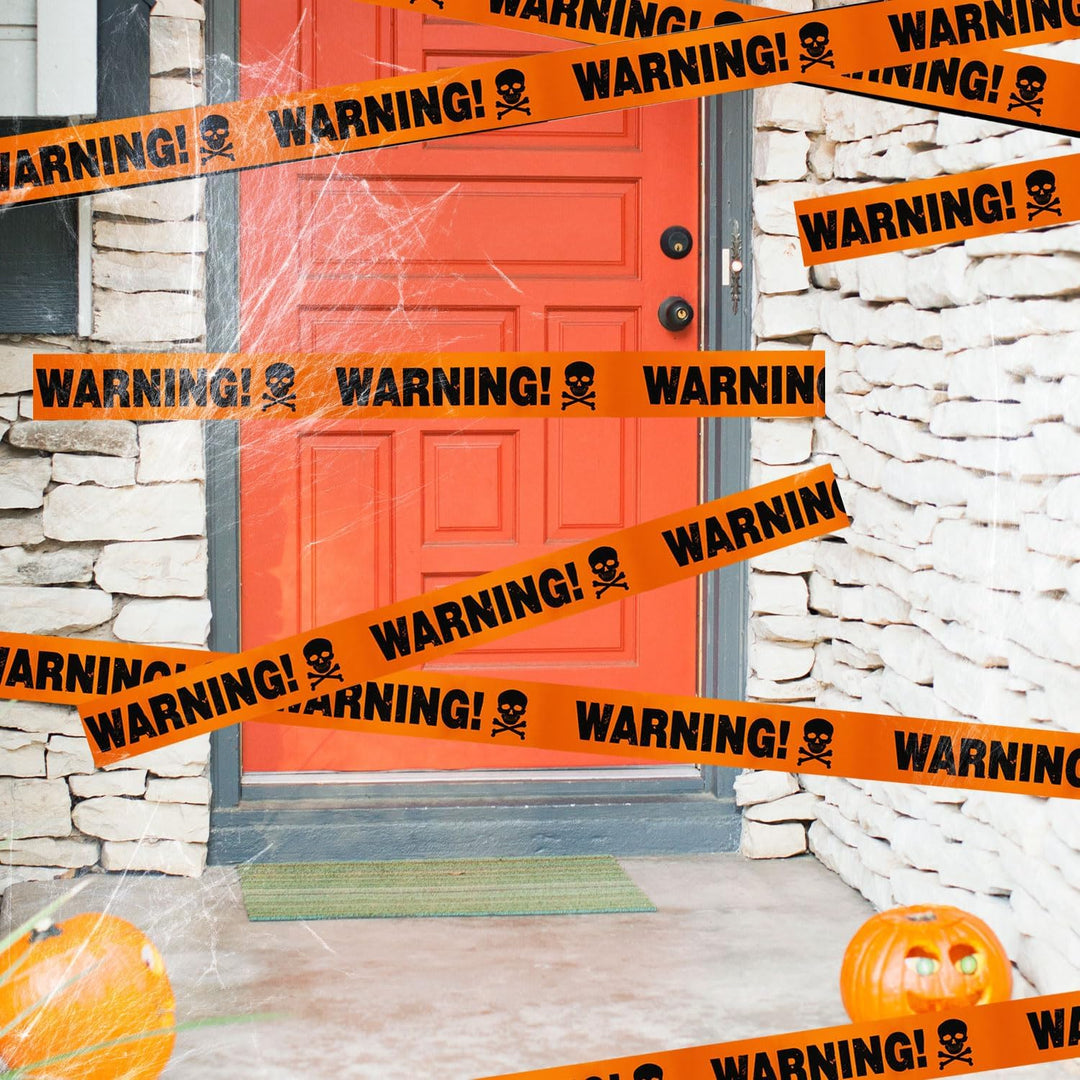 BowLift | Halloween Warning Tape Plastic Skull Banner