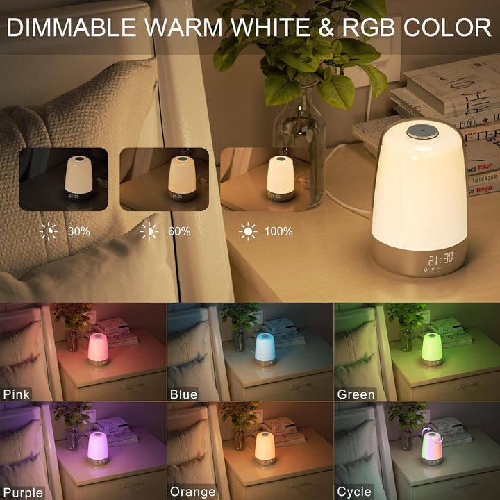 BowLift | Aurora Wake-Up Light with Natural Sounds – Gentle Sunrise Alarm Clock for a Refreshing Start