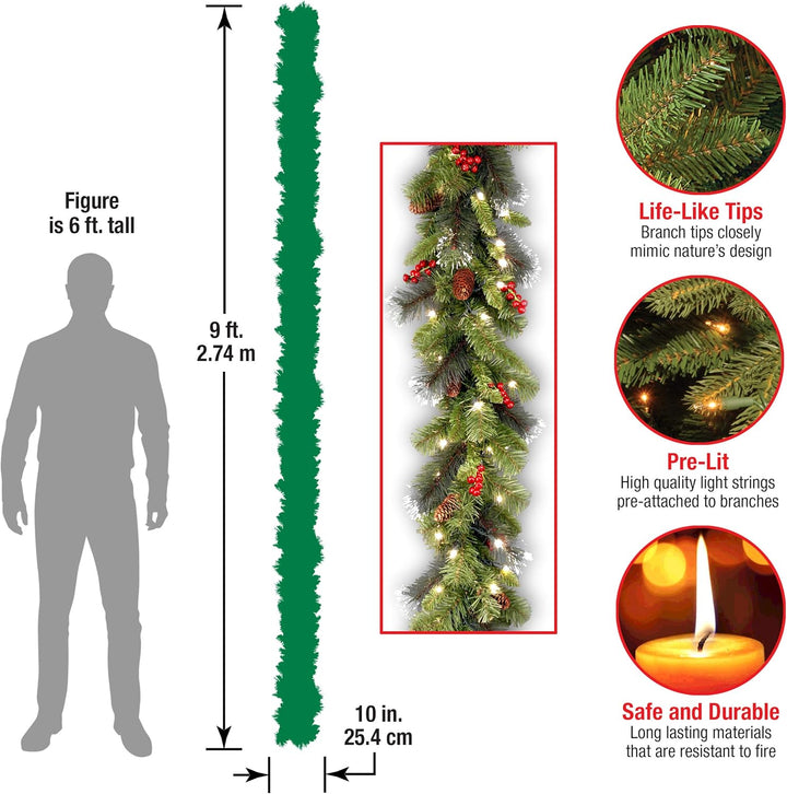 BowLift | Christmas Garland with Lights - FrostGlow
