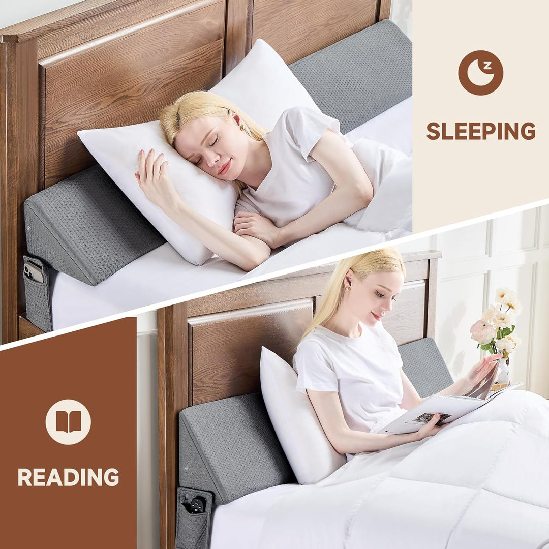BowLift | Gap Filler Wedge Pillow | Adjustable Height, Compact Design & Ideal for Twin, Queen, King Beds and Sofas