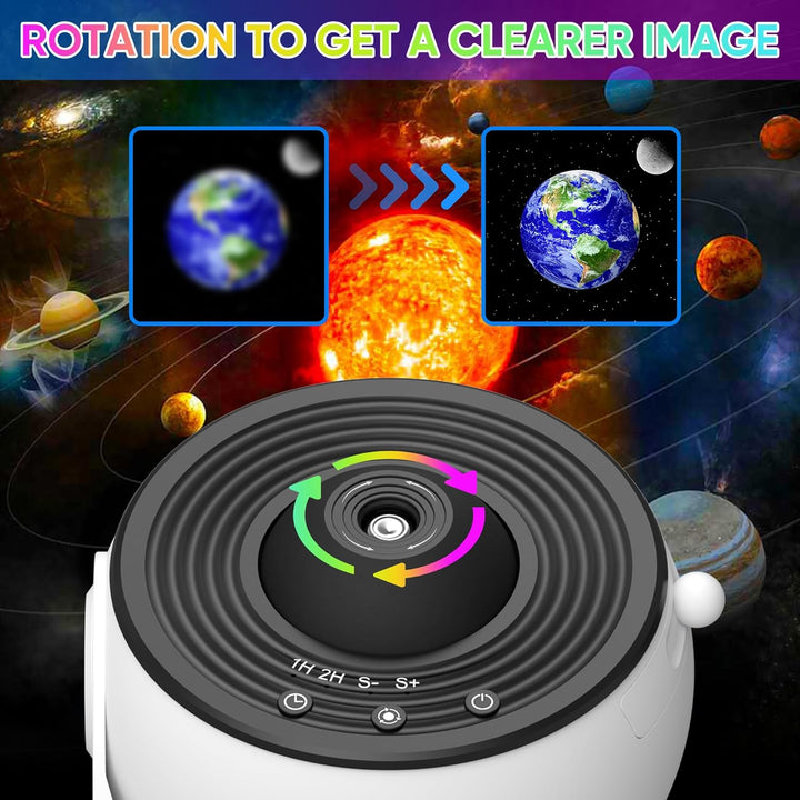 BowLift | Galaxy Projector with 360° Rotation - Stunning Room-Wide Night Sky View