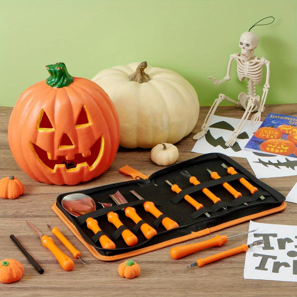 BowLift | Halloween Pumpkin Carving Kit with Stencils | Easy Carved Pumpkins Reusable Tools