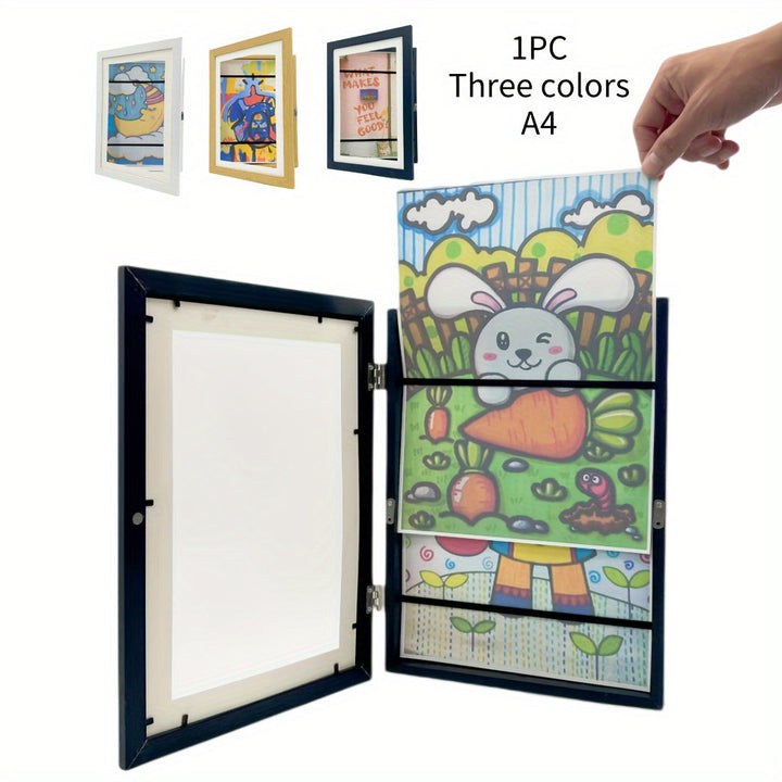 KidArtFrame – Cartoon Kids' Photo Frame with Wooden Frame Bowlift