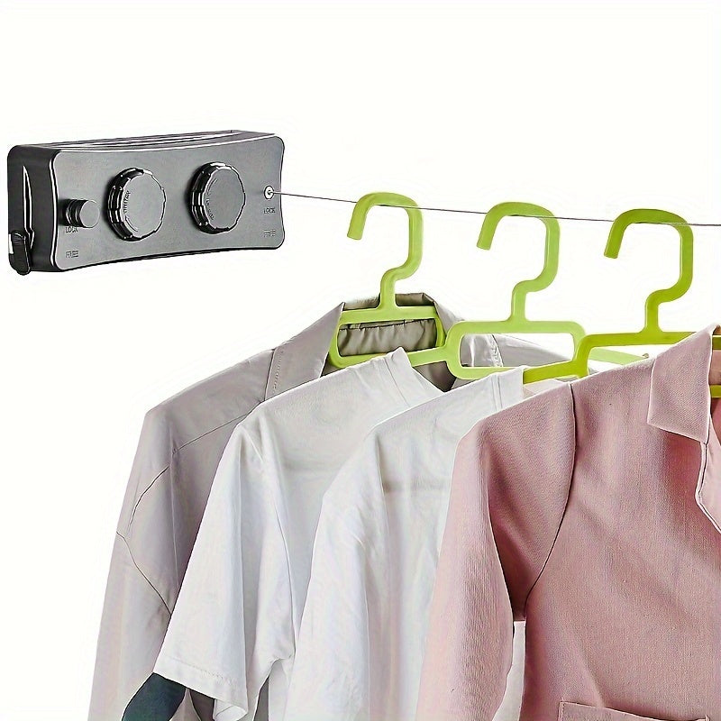 Retractable Double-Line Stainless Steel Clothesline with 5.1 m Drying Space