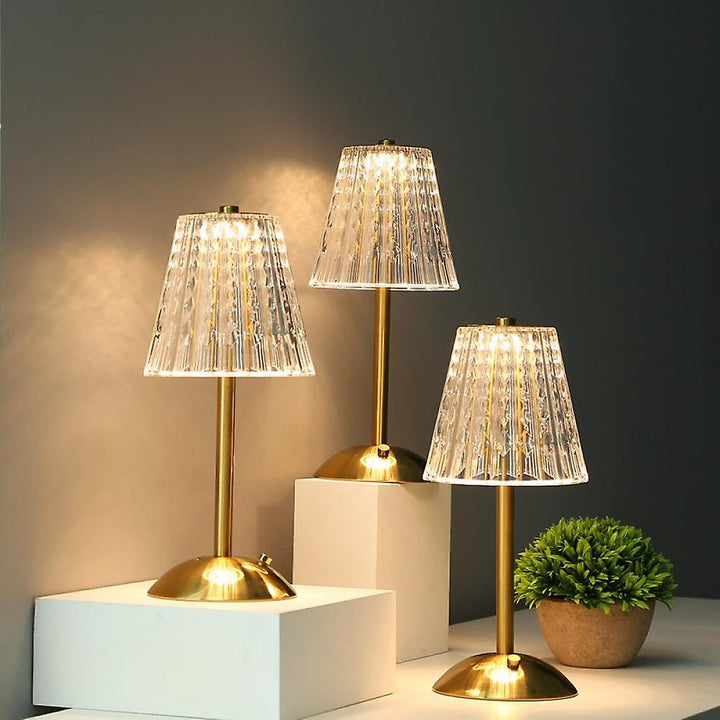 BowLift | – Gold crystal table lamp