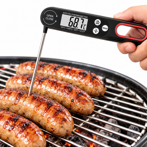 Foldable Instant-Read Digital Cooking Probe Thermometer Bowlift