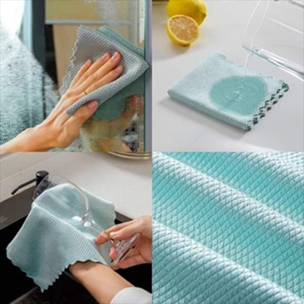 Fish Scale Microfiber Polishing Cleaning Cloth | Bowlift