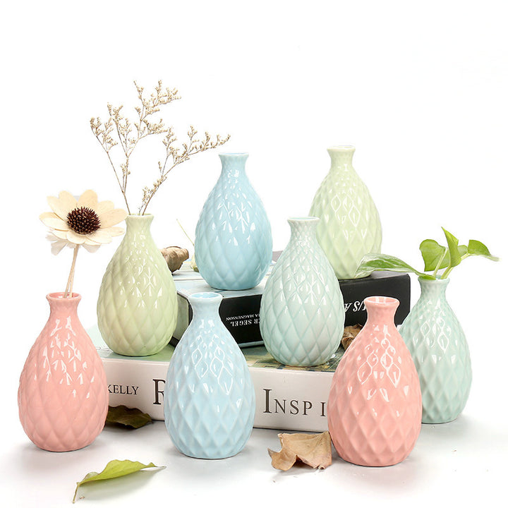 Decorative Textured Ceramic Flower Vase Bowlift