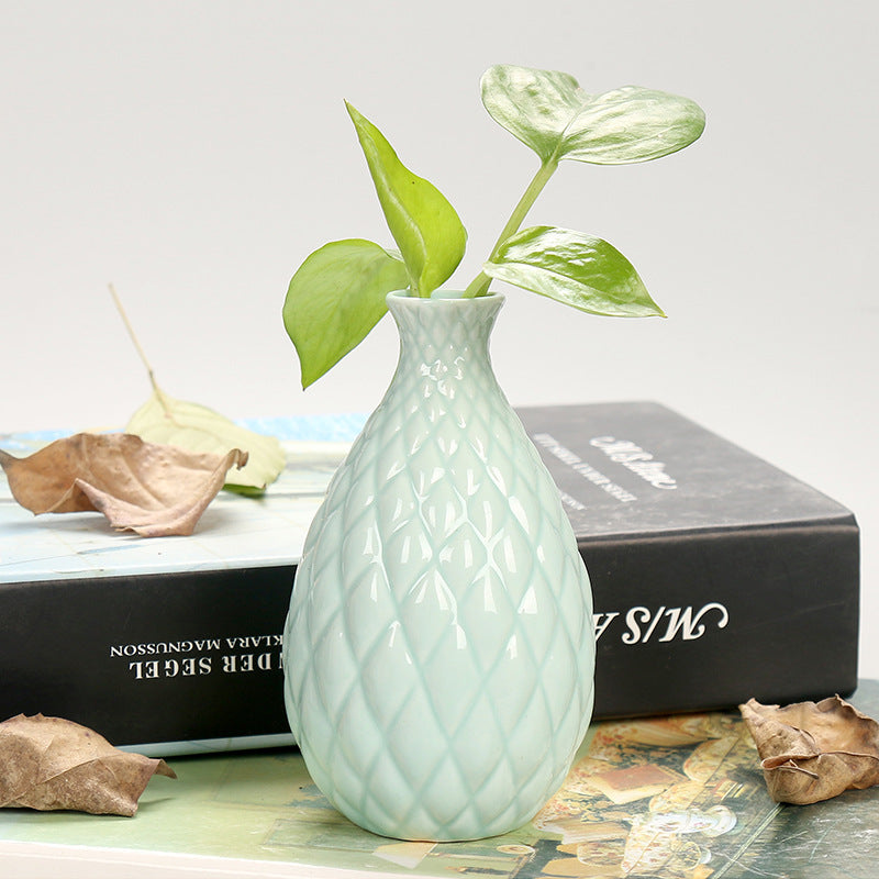Decorative Textured Ceramic Flower Vase Bowlift