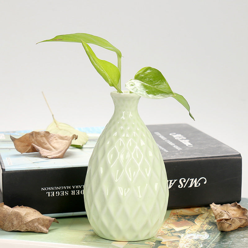 Decorative Textured Ceramic Flower Vase Bowlift