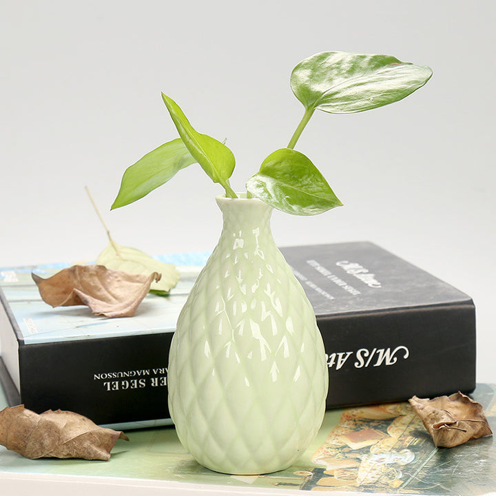 Decorative Textured Ceramic Flower Vase Bowlift