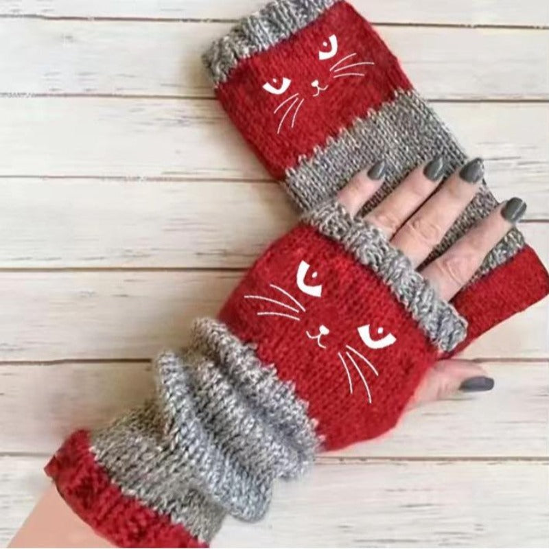 BowLift | Cat Knit Fingerless Gloves