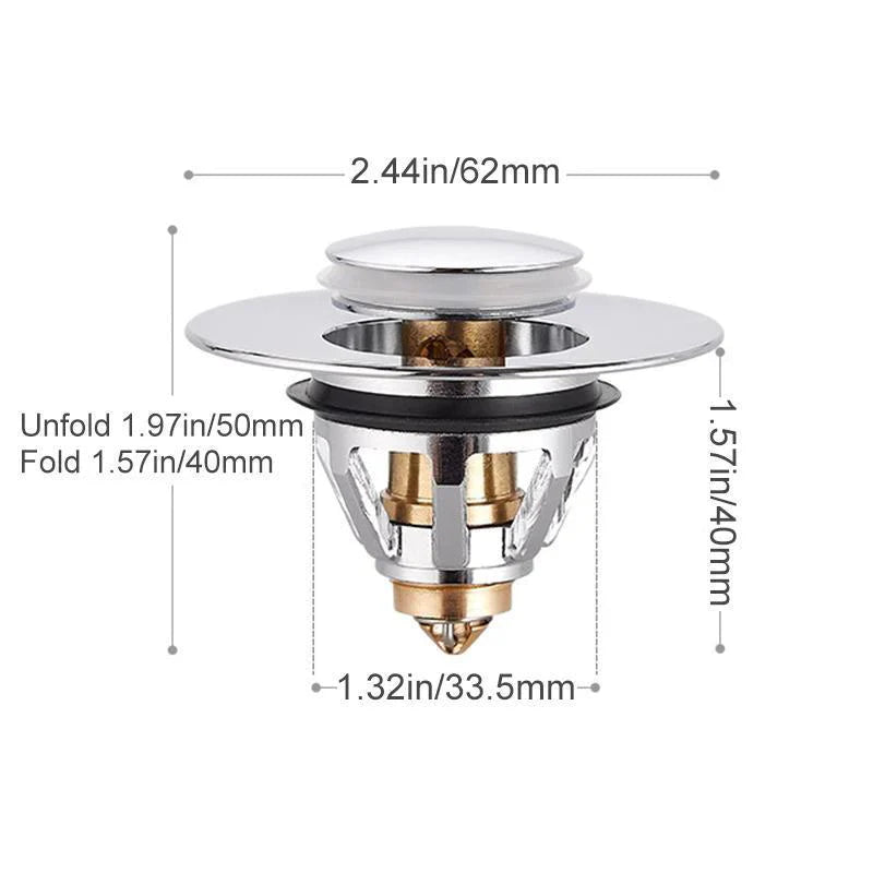 BowLift | Universal Stainless Steel Pop-up Drain Filter