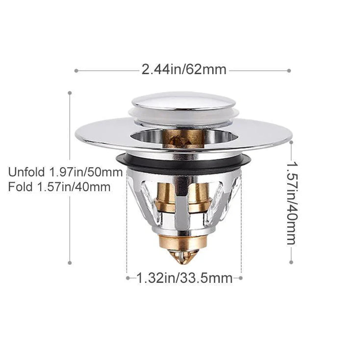 BowLift | Universal Stainless Steel Pop-up Drain Filter